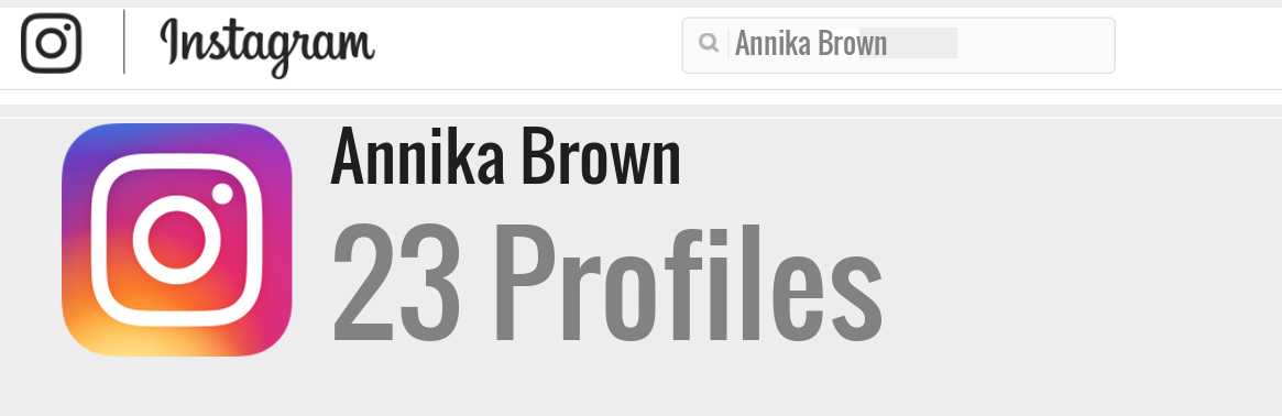 Annika Brown instagram account