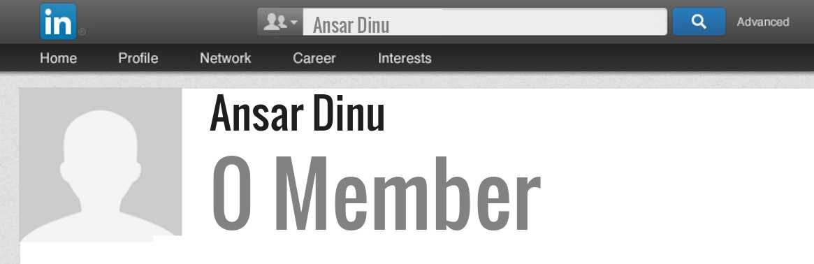 Ansar Dinu linkedin profile