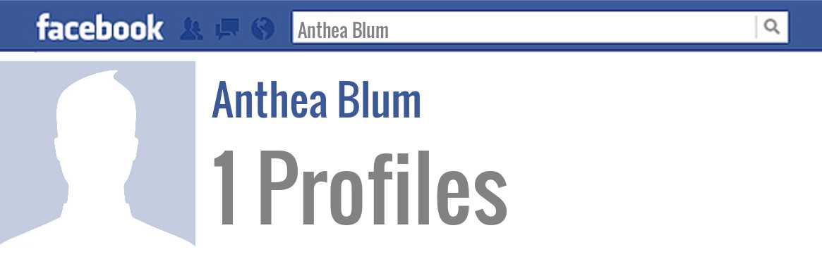 Anthea Blum facebook profiles