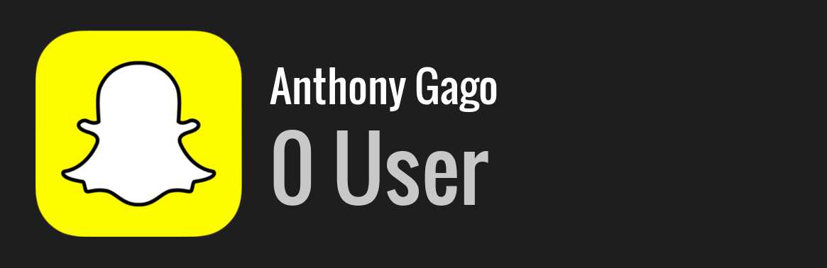 Anthony Gago snapchat