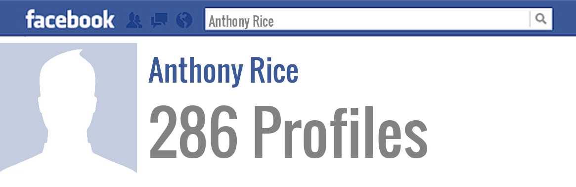 Anthony Rice facebook profiles