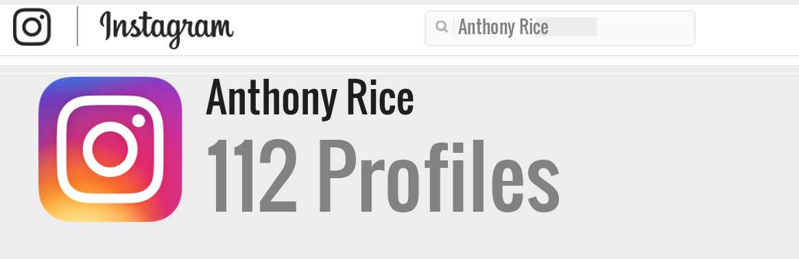 Anthony Rice instagram account