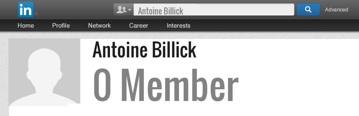 Antoine Billick linkedin profile