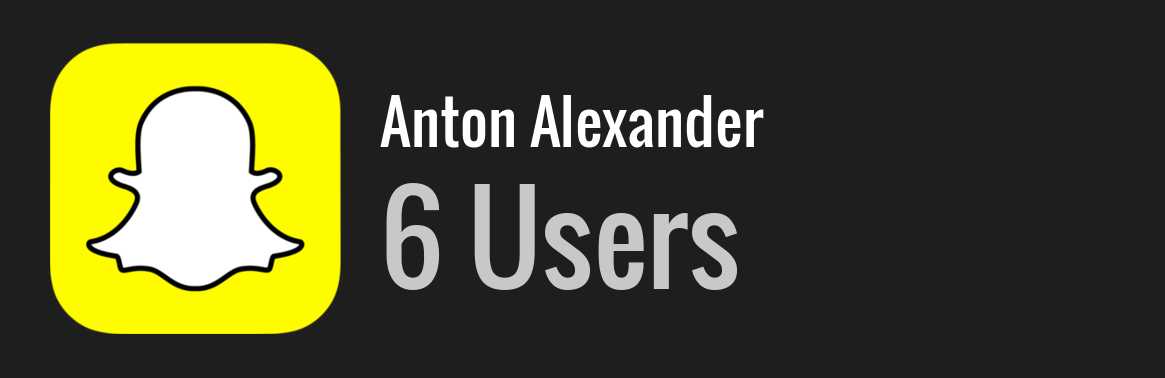 Anton Alexander snapchat
