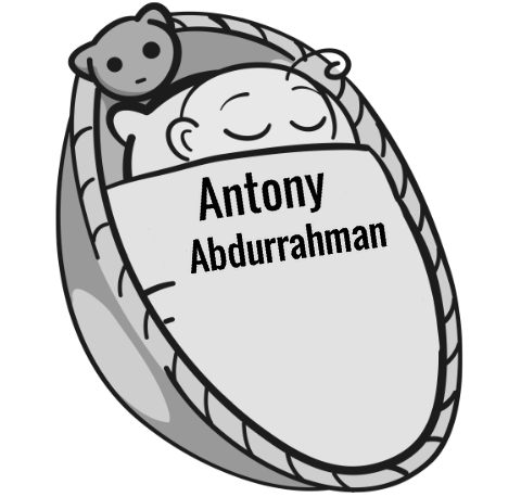 Antony Abdurrahman sleeping baby