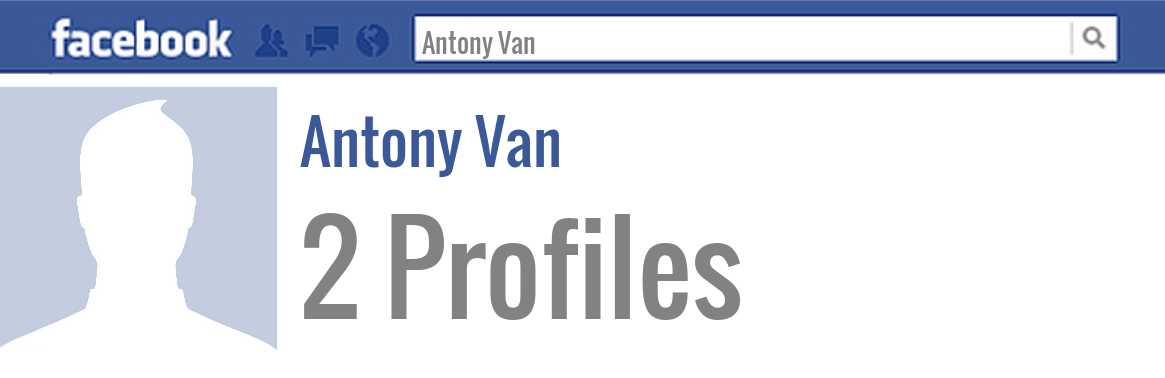 Antony Van facebook profiles