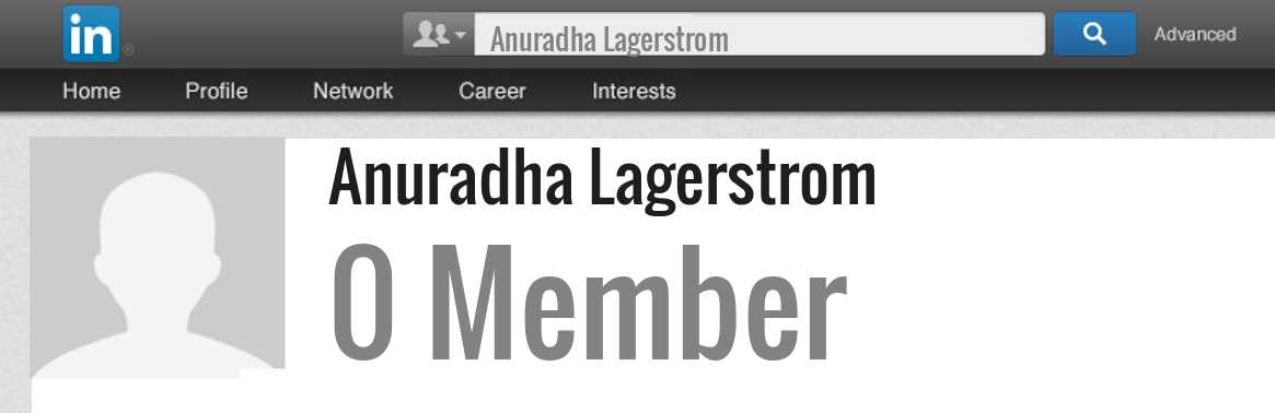 Anuradha Lagerstrom linkedin profile