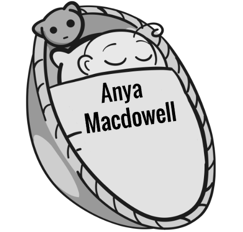 Anya Macdowell sleeping baby
