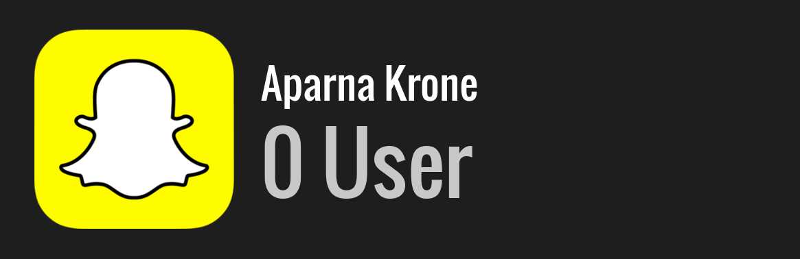 Aparna Krone snapchat