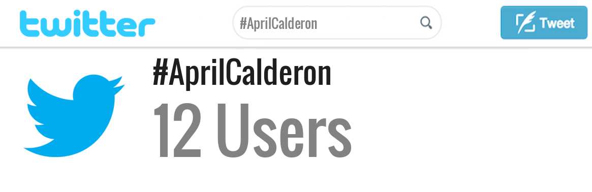 April Calderon twitter account