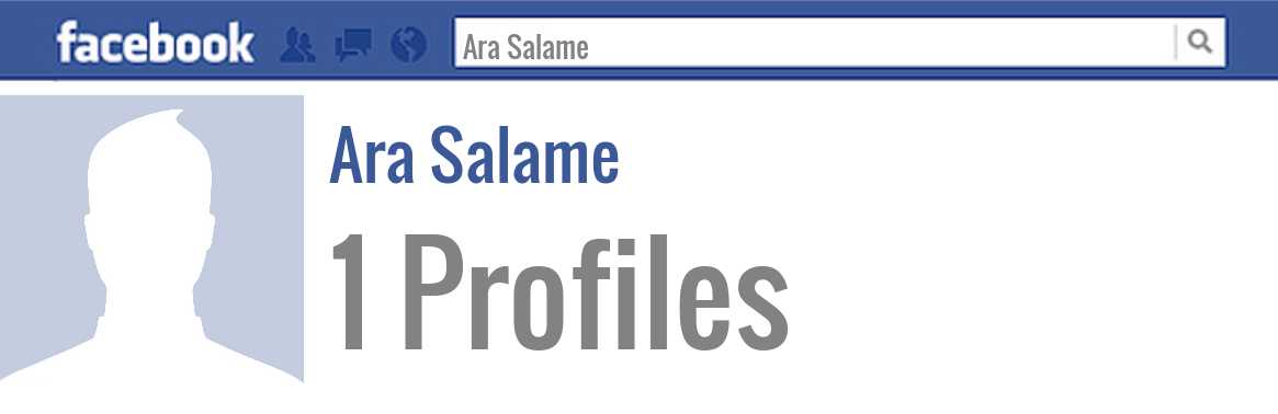 Ara Salame facebook profiles