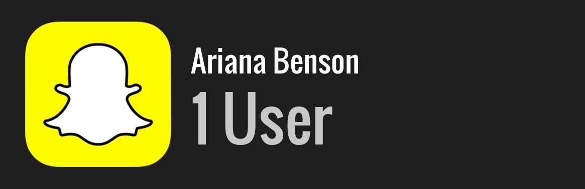 Ariana Benson snapchat