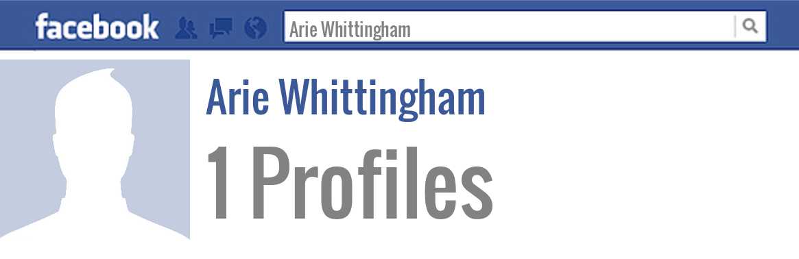 Arie Whittingham facebook profiles