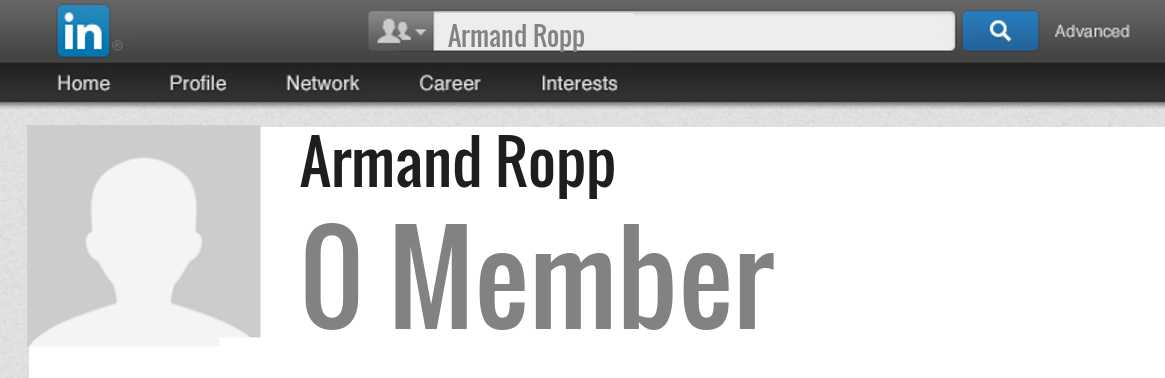Armand Ropp linkedin profile