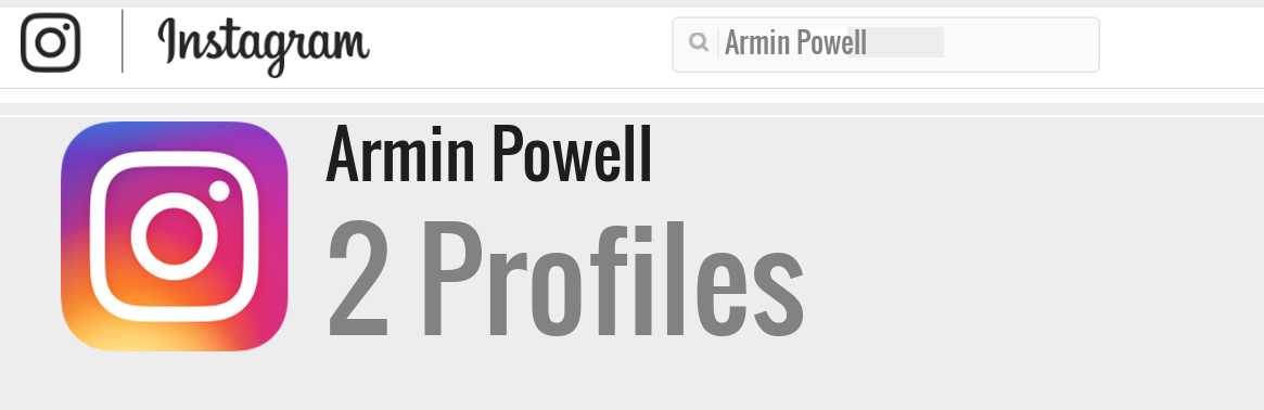 Armin Powell instagram account