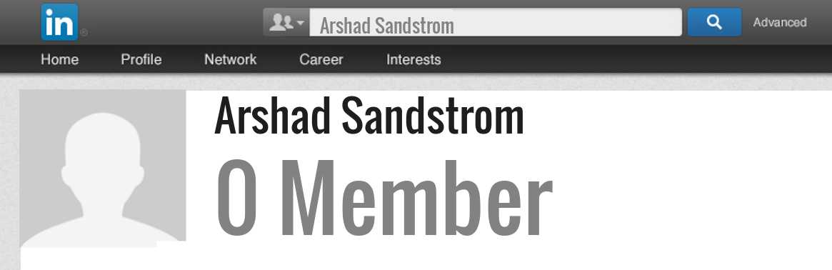 Arshad Sandstrom linkedin profile