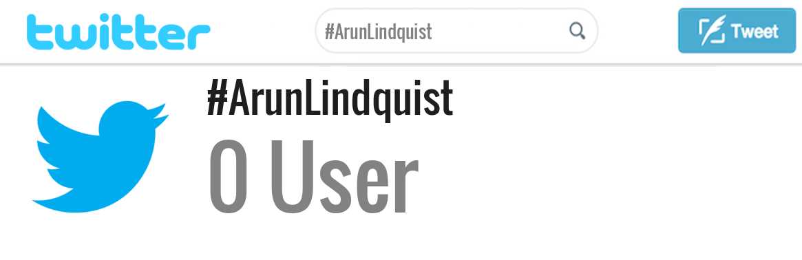Arun Lindquist twitter account