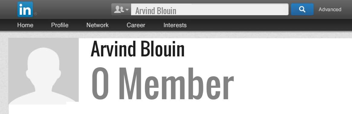 Arvind Blouin linkedin profile