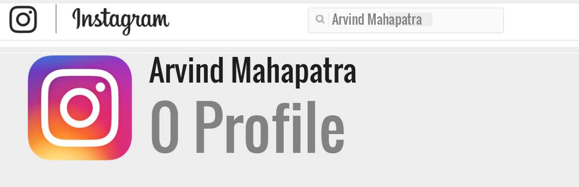 Arvind Mahapatra instagram account