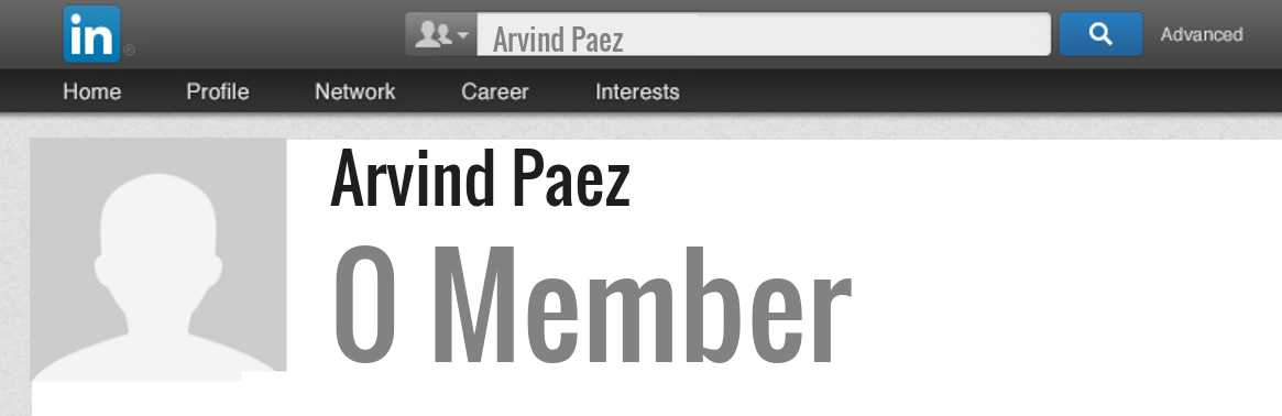 Arvind Paez linkedin profile
