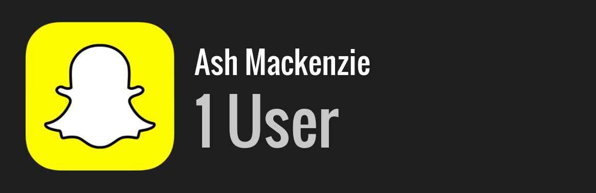 Ash Mackenzie snapchat