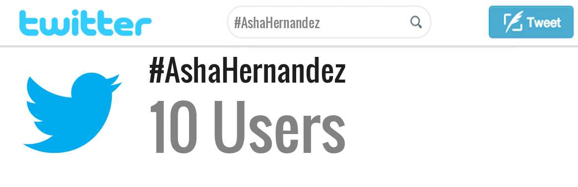 Asha Hernandez twitter account