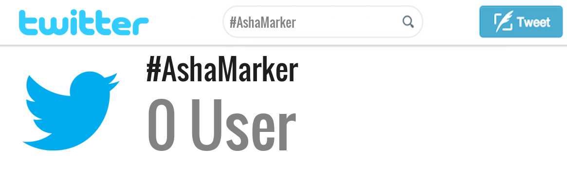 Asha Marker twitter account