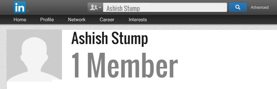 Ashish Stump linkedin profile
