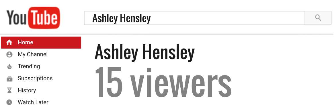 Ashley Hensley youtube subscribers