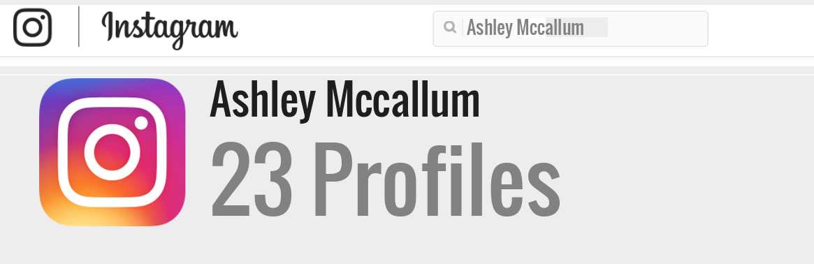 Ashley Mccallum instagram account