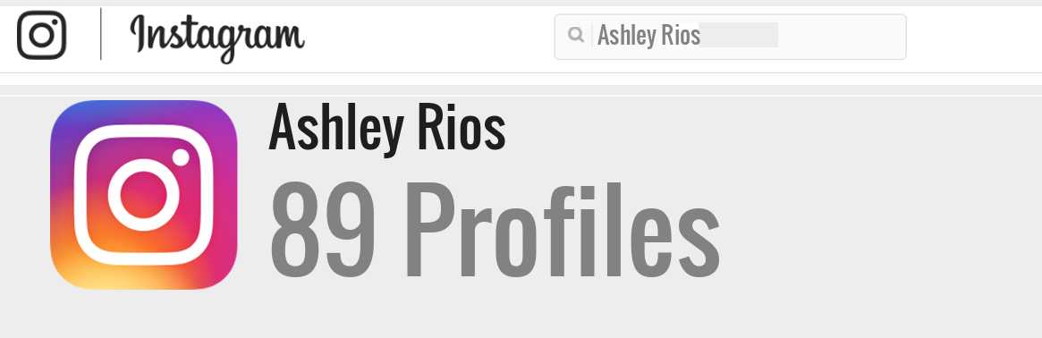Ashley Rios instagram account