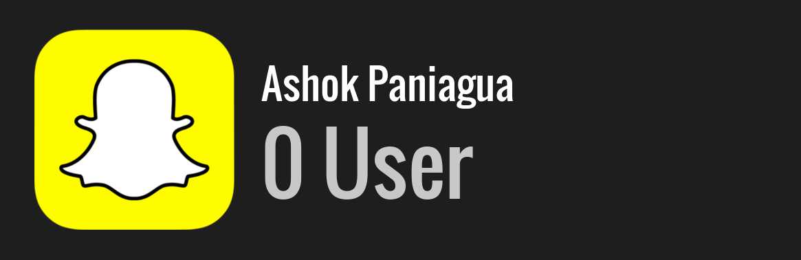 Ashok Paniagua snapchat