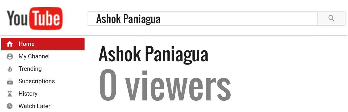 Ashok Paniagua youtube subscribers