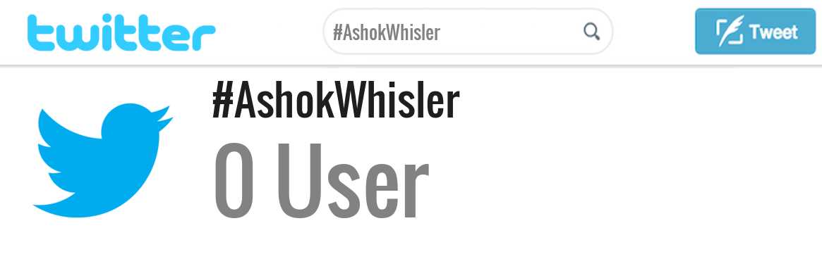 Ashok Whisler twitter account