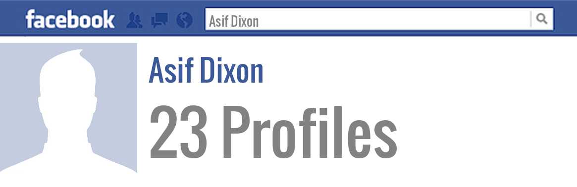 Asif Dixon facebook profiles