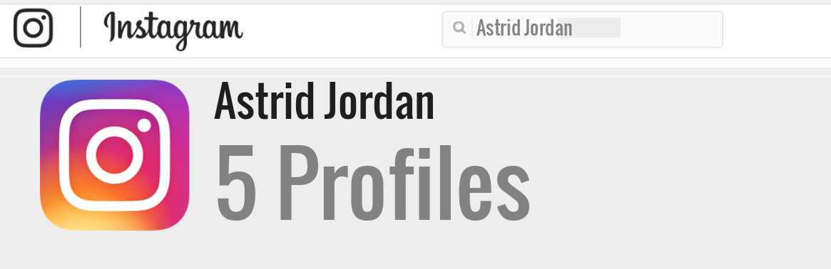 Astrid Jordan instagram account