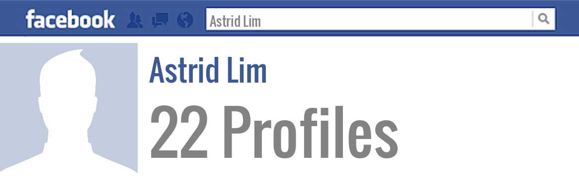 Astrid Lim facebook profiles