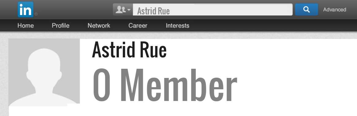 Astrid Rue linkedin profile