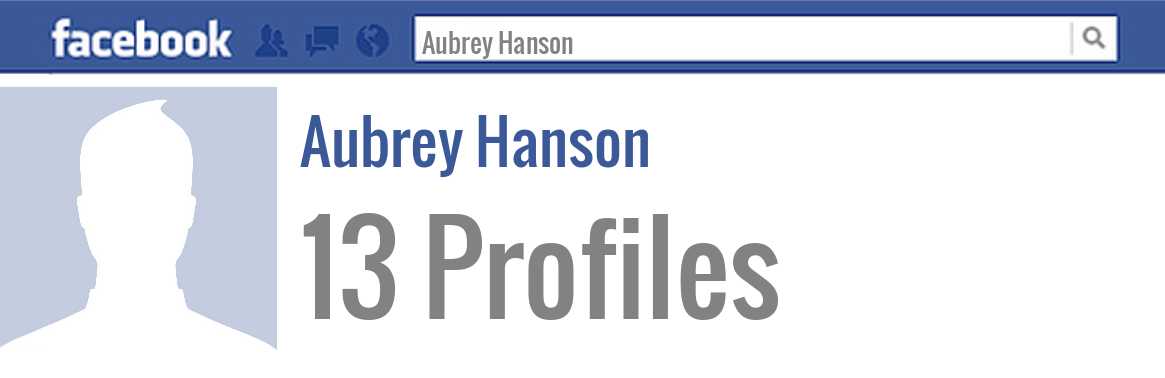 Aubrey Hanson facebook profiles