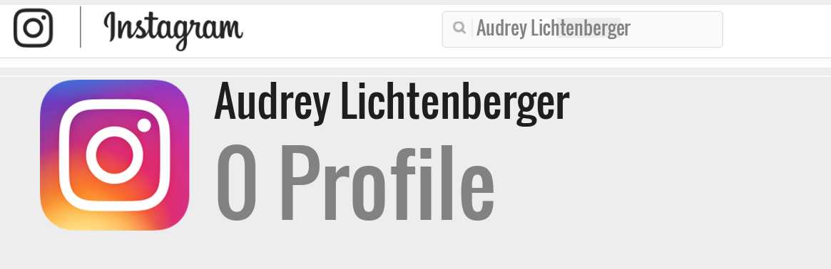 Audrey Lichtenberger instagram account
