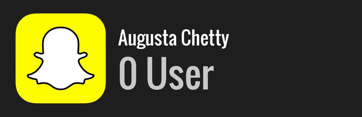 Augusta Chetty snapchat