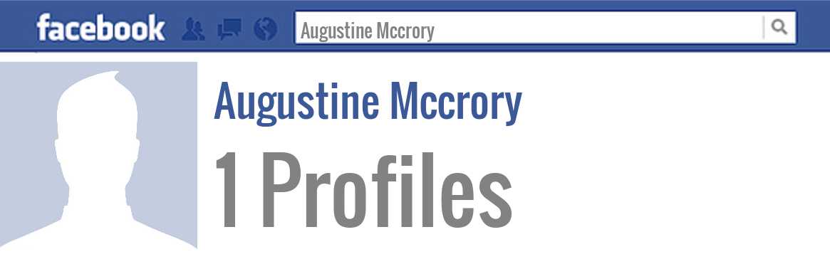 Augustine Mccrory facebook profiles