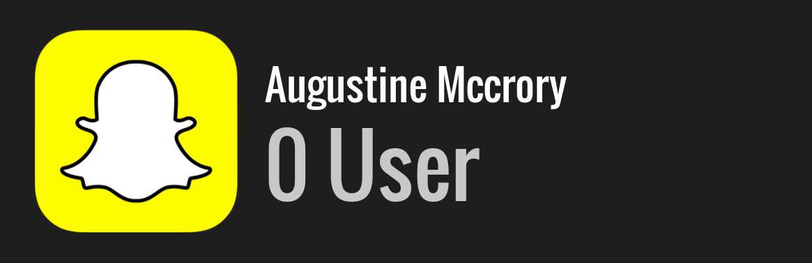 Augustine Mccrory snapchat