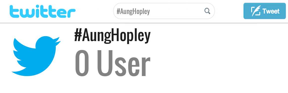 Aung Hopley twitter account