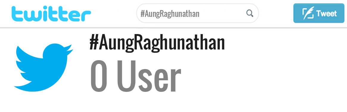 Aung Raghunathan twitter account