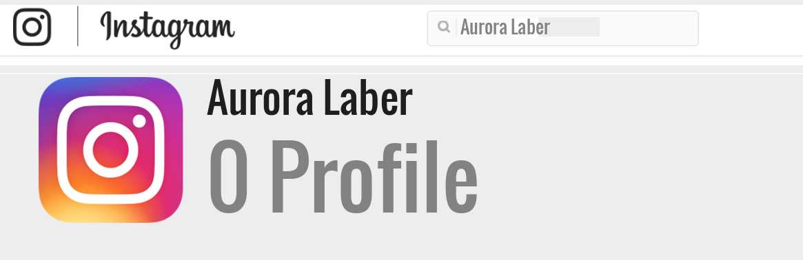 Aurora Laber instagram account