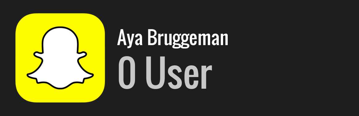 Aya Bruggeman snapchat