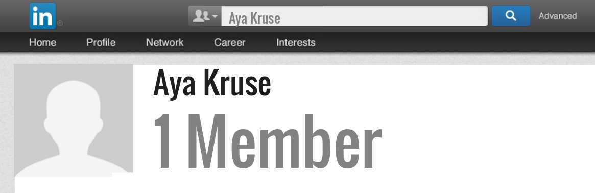 Aya Kruse linkedin profile