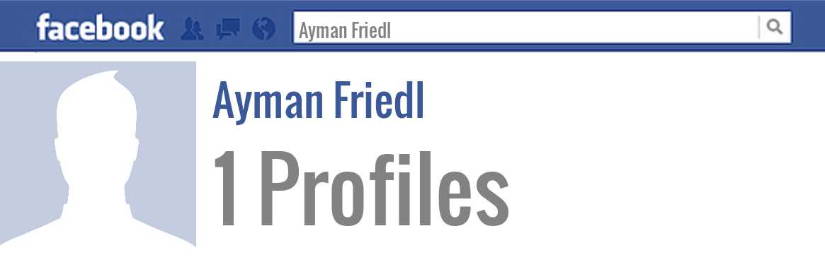 Ayman Friedl facebook profiles