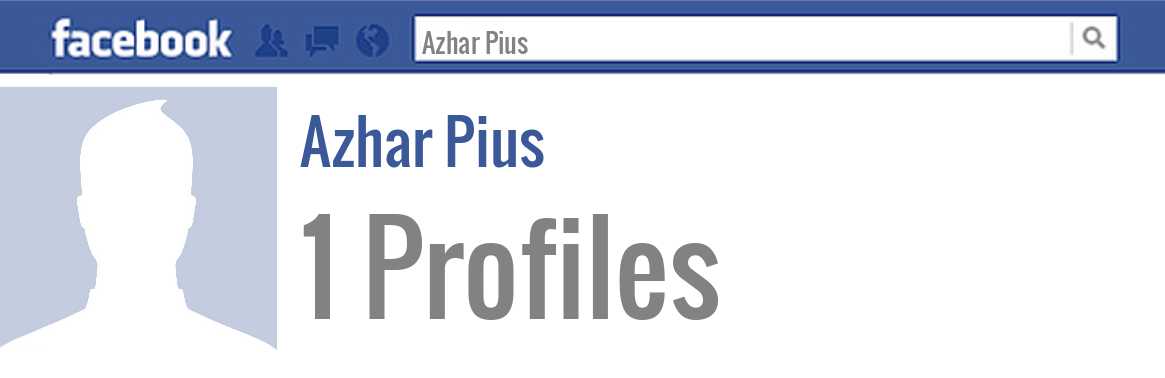 Azhar Pius facebook profiles